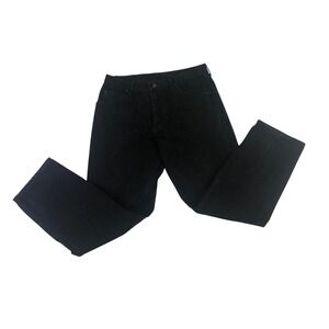 Wrangler Men's Black Denim Relaxed Fit Straight Leg Jeans Size 36x32 Casual Wear